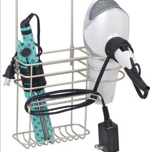 White Over Door Hair Styler Organizer